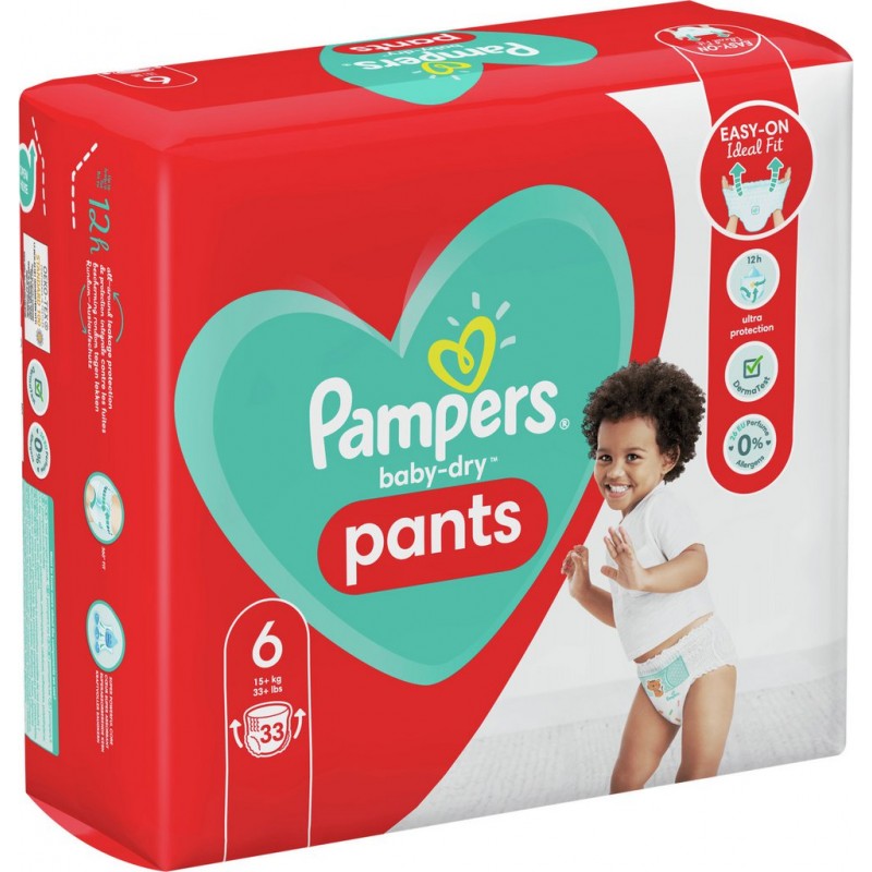 PAMPERS Baby-dry couche taille 6 ( 13-18kg ) 72 couches pas cher 