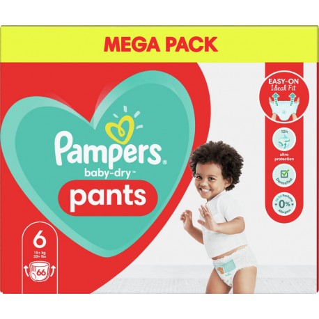 Pampers Couches-culotte taille 6 : 15Kg et + baby dry