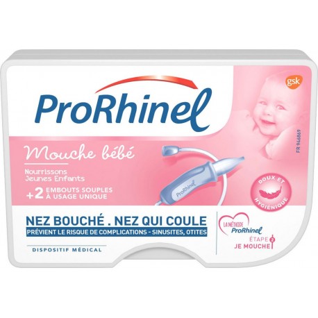 Prorhinel Mouche bébé et 2 embouts souples jetables