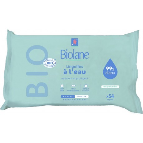 Biolane Lingettes bébé Bio à l'eau