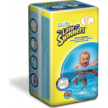 Little Swimmers Maillots de bain jetables T2/3 : 3-8Kg