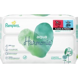 Pampers Lingettes bébé aqua Harmonie x144