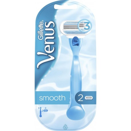 Gillette Venus Smooth Rasoir pour Femme + 2 Recharges