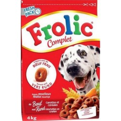 FROLIC Complet au Boeuf Frais Carottes et Céréales 4Kg (lot de 3)