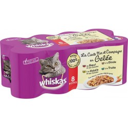 WHISKAS Gelée Recette Gourmande 8X390g (lot de 2)