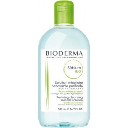 BIODERMA Sébium H2O Solution Micellaire Nettoyante Purifiante Peaux Mixtes Grasses 500ml (lot de 2)