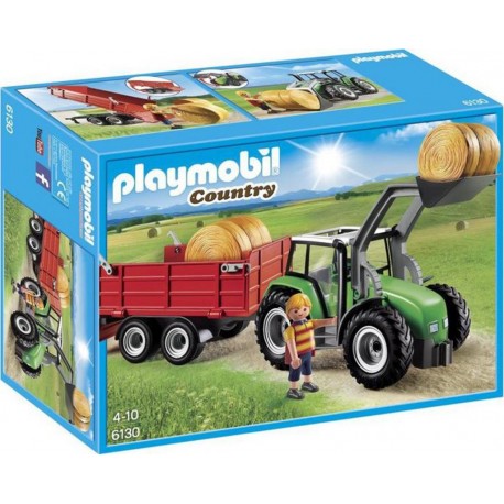 PLAYMOBIL 6130 Country - Tracteur Avec Pelle Et Remorque