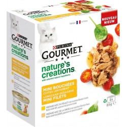 GOURMET Mini bouchées Nature's Creation poulet et dinde pour Chats 8x85g (lot de 3)