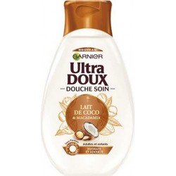 Garnier Ultra Doux Douche Soin Savon Lait de Coco & Macadamia 250ml (lot de 4)