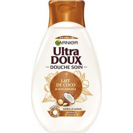 Garnier Ultra Doux Douche Soin Savon Lait de Coco & Macadamia 250ml (lot de 4)