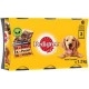 Pedigree 3 Variétés Les Cuisinés en Sauce aux Petits Légumes pour chiens 3x1200g 3.6Kg