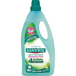 Sanytol Nettoyant désinfectant 4 actions citron vert bidon 1L