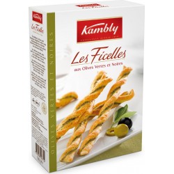 Kambly Biscuits apéritifs ficelles olives vertes et noir