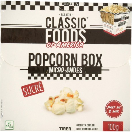 Classic Foods Pop corn sucré