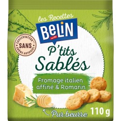 Belin Biscuits apéritifs Ptit's sablés fromage Affiné Italien & romarin