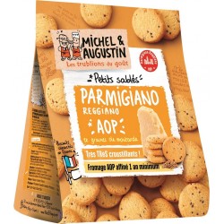 Michel Et Augustin Biscuits apéritifs sablé parmesan & moutarde 120g