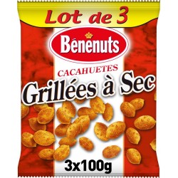 Benenuts Cacahuètes grillées à sec 3x100g 300g