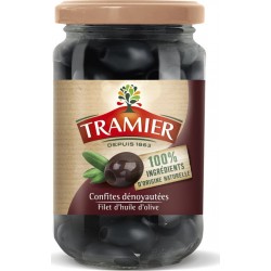 Tramier Olives noires confites dénoyautées égouttées 150g