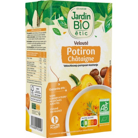 Jardin Bio Soupe veloutée potiron châtaigne Bio