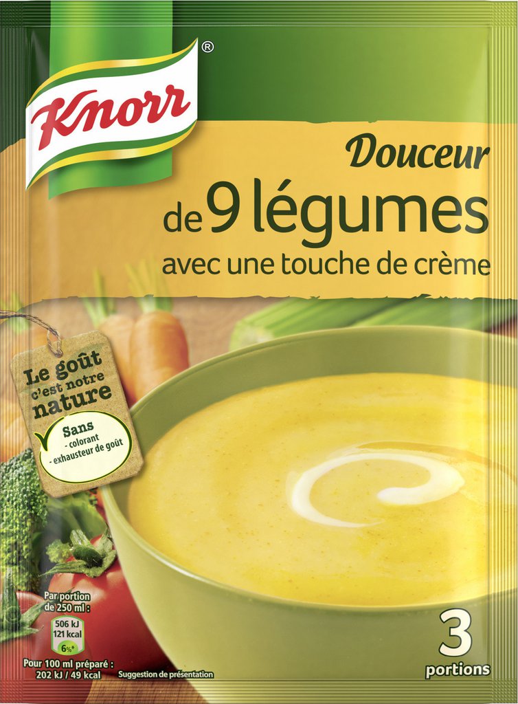 Soupe Douceur de 9 Légumes Touche de Crème