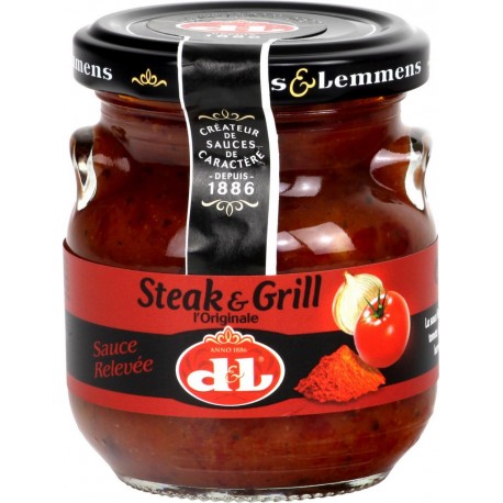 D L Sauce Steak & Grill relevée D&L 140g