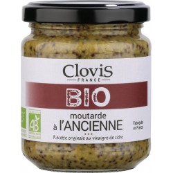 Clovis Moutarde Bio à l'ancienne 200g