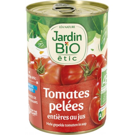 Jardin Bio Logique Tomates pelées entières au jus Bio JARDIN BIO'LOGIQUE