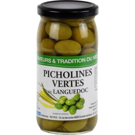 SAVEURS & TRADITION DU MIDI Olives vertes du Languedoc Picholines 200g