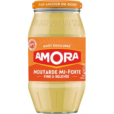 Amora Moutarde mi forte goût équilibré 415g