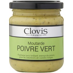 Clovis Moutarde au poivre vert Sans Sucre Ajouté 200g