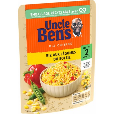 Uncle Ben’s Uncle Ben S Riz micro ondes légumes du soleil 2mn UNCLE BEN'S 250g