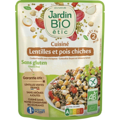 Jardin Bio Logique Plat cuisiné lentilles pois chiches JARDIN BIO'LOGIQUE