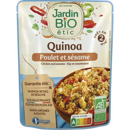 Jardin Bio Logique Plat cuisiné quinoa poulet sésame JARDIN BIO'LOGIQUE