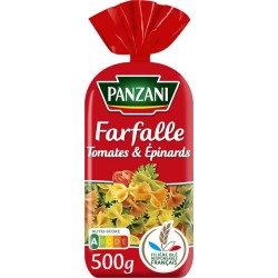 Panzani Pâtes tricolores farfalle épinards tomates