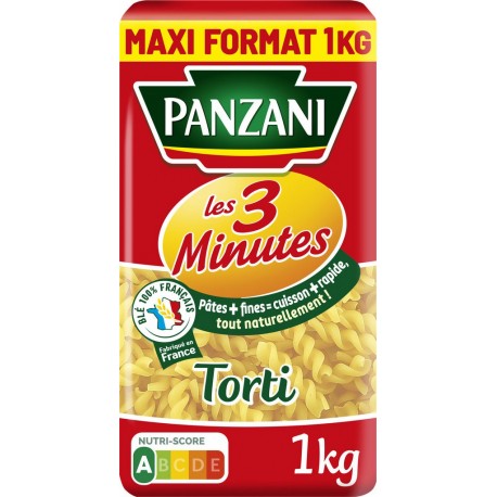 Panzani Pâtes Les 3 Minutes Torti 1Kg