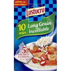 Lustucru Riz long grain incollable sachets cuisson 10mn x5 180g