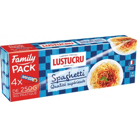 Lustucru Pâtes Spaghetti 250g x4 Familly Pack