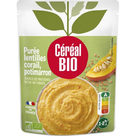 Cereal purée de lentilles & potimarron bio