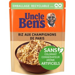 Uncle Ben’s Riz micro-ondes aux champignons de Paris 2mn 250g