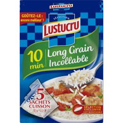 Lustucru Riz long grain incollable sachets cuisson 10mn 5x180g 900g
