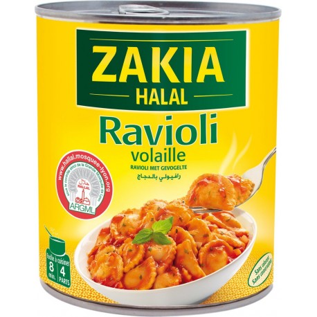 Zakia Plat préparé halal ravioli volaille