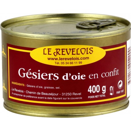 Le Revelois Confit de gésiers d'oie