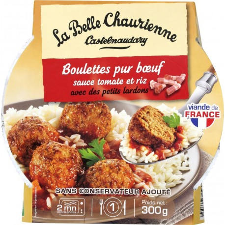 La Belle Chaurienne Plat cuisiné boulettes bœuf et riz