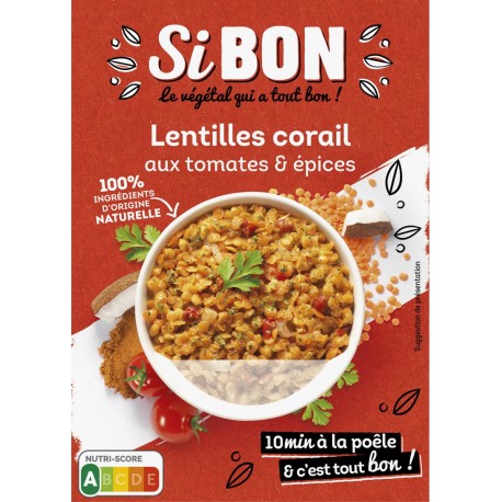 Si BON Lentilles corail aux tomates & épices 280g