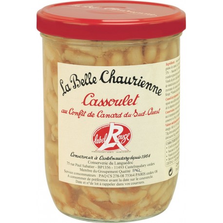 La Belle Chaurienne Cassoulet au Confit de Canard du Sud-Ouest label rouge 750g