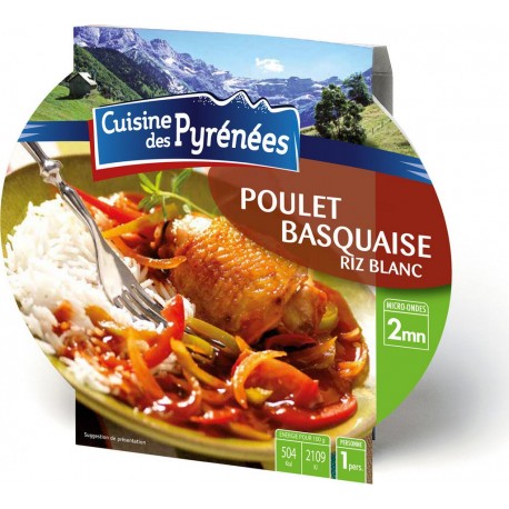 Cuisine Des Pyrenees Plat cuisiné poulet basquaise au riz blanc