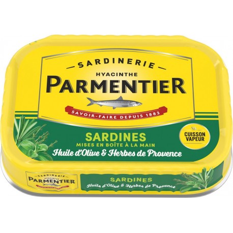 Parmentier Sardines huile olive et herbes de provence 135g