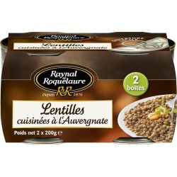 Raynal & Roquelaure Raynal Et Roquelaure Lentilles cuisinées à l'Auvergnate x2 200g