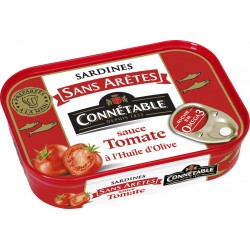 Connetable Sardines sans arêtes sauce tomate à l'huile d'olive vierge extra Bio