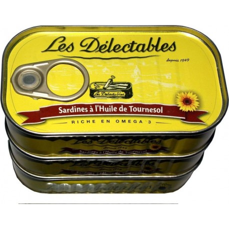 Les Delectables Sardines à l'huile de tournesol